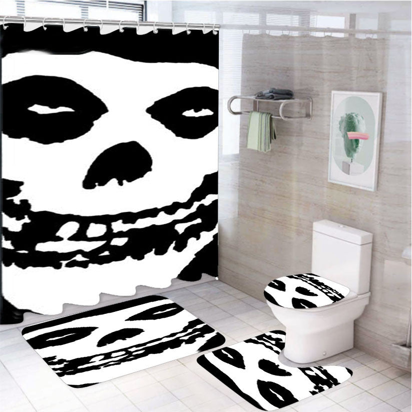 The Misfits 4Pcs Bathroom Non-Slip Rugs Shower Curtain Fabric Waterproof