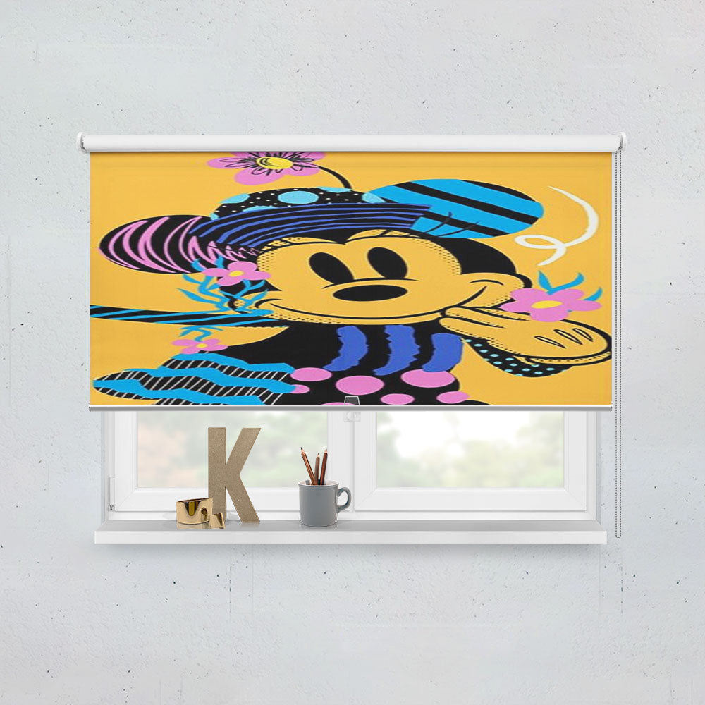 Abstract Spring Minnie Mouse Window Roller Blinds Shades