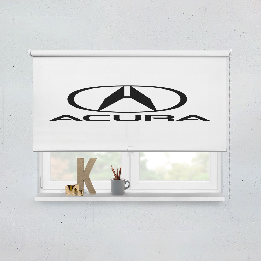 Acura Logo White Window Roller Blinds Shades