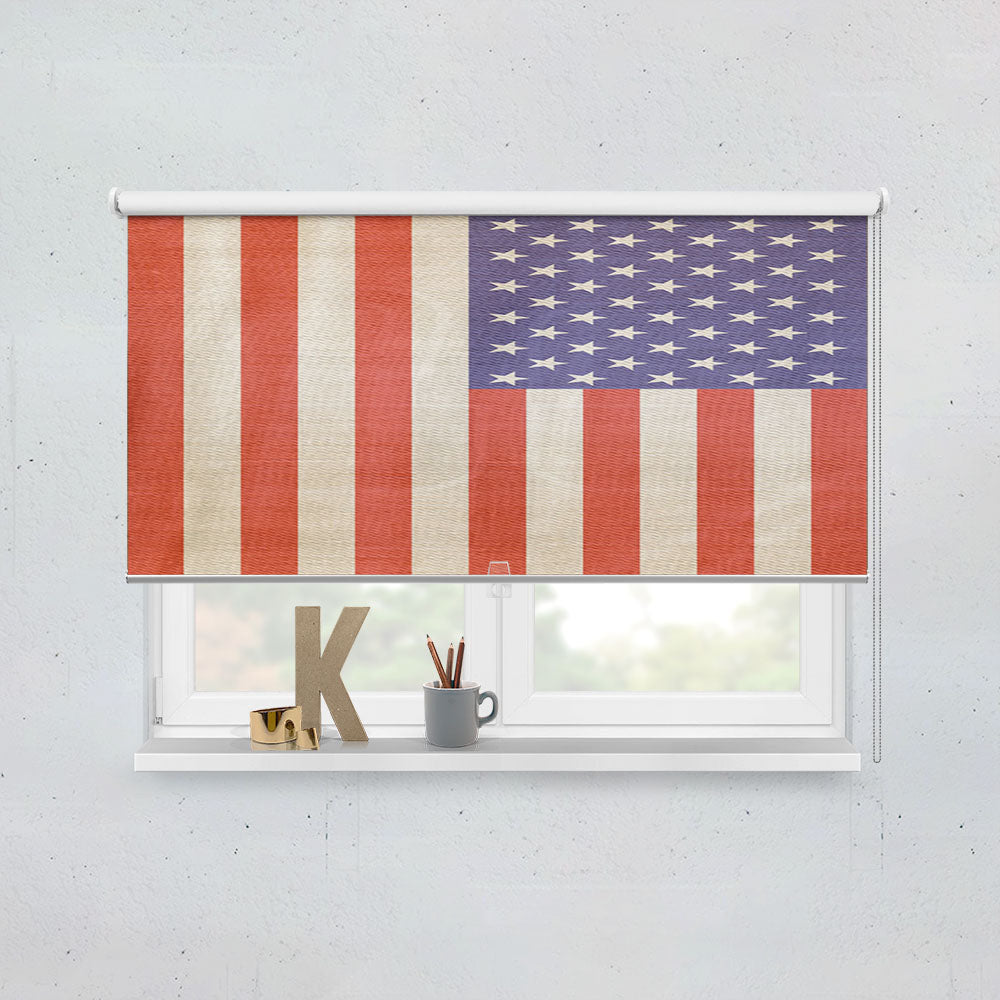 American Flag Texture Window Roller Blinds Shades