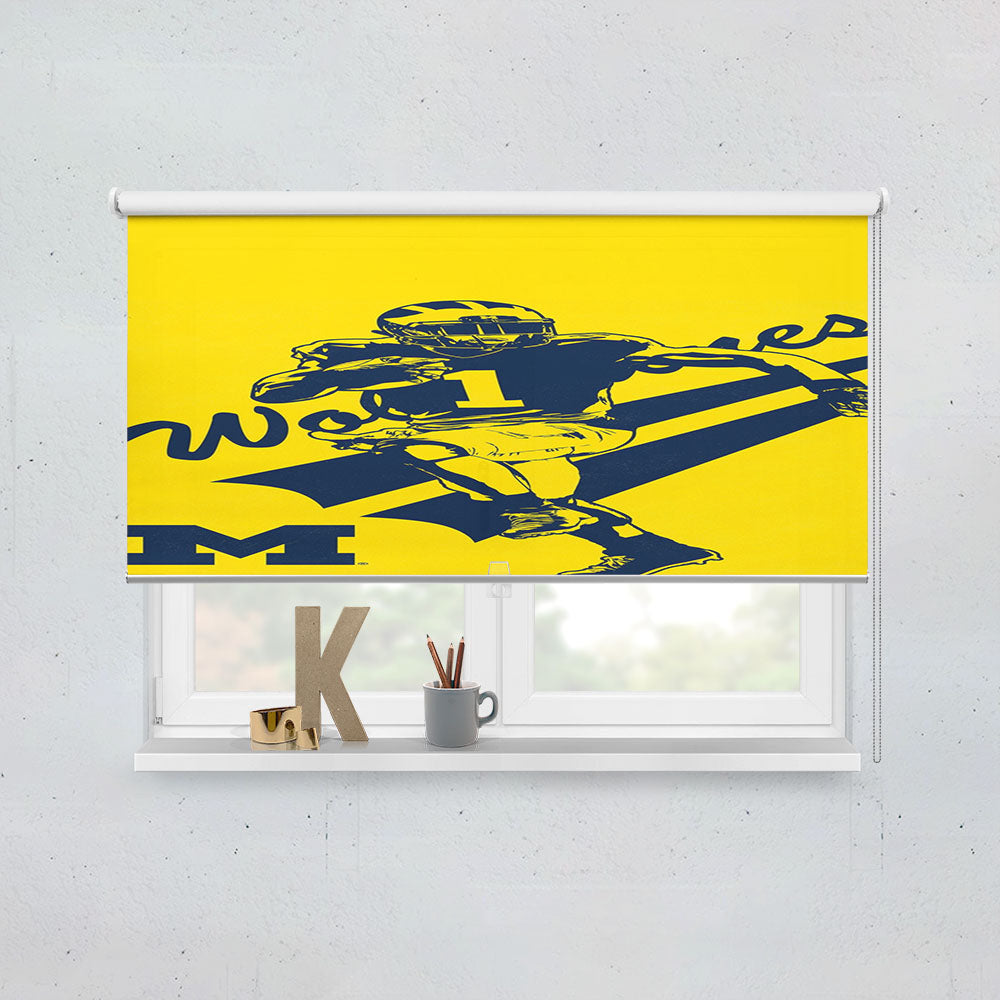 American Football Michigan Wolverines Club Window Roller Blinds Shades