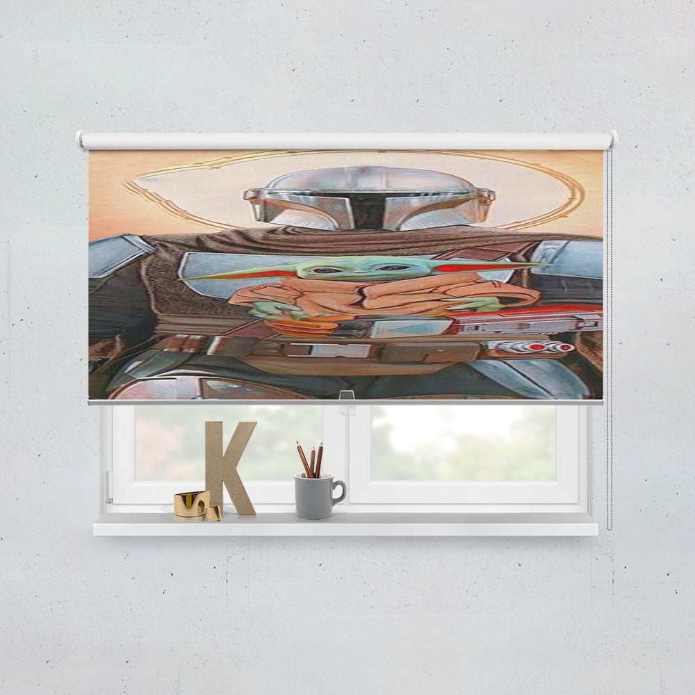 Baby Yoda And The Mandalorian Star Wars Window Roller Blinds Shades