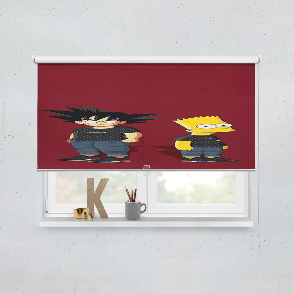 Bart Simpson Goku Dragon Ball Supreme Window Roller Blinds Shades