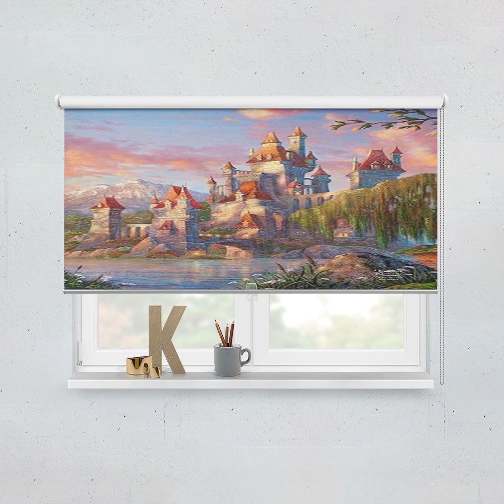 Beauty And The Beast Castle Window Roller Blinds Shades