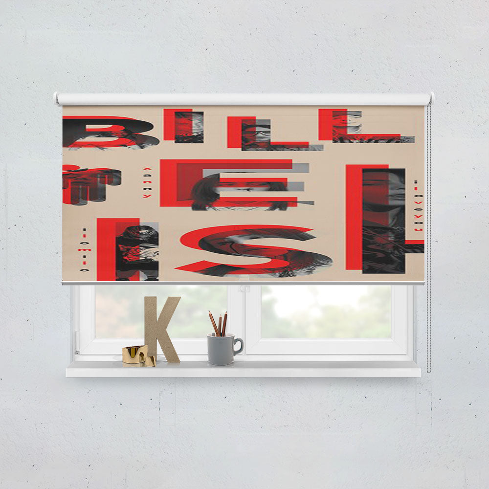 Billie Eilish Pattern Window Roller Blinds Shades