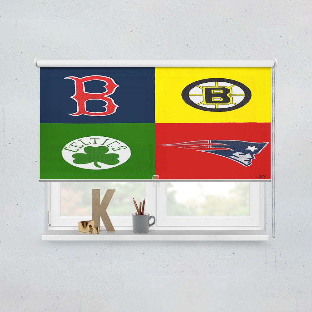 Boston Sports Lovah Window Roller Blinds Shades
