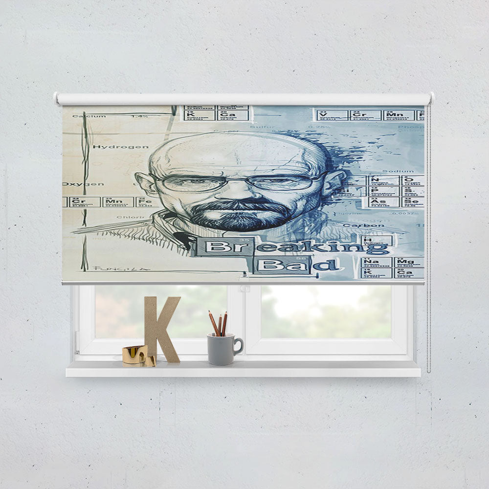 Breaking Bad Mr White Drawing Window Roller Blinds Shades