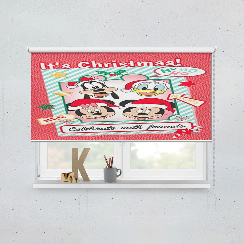 Celebrate Christmas With Friends Window Roller Blinds Shades