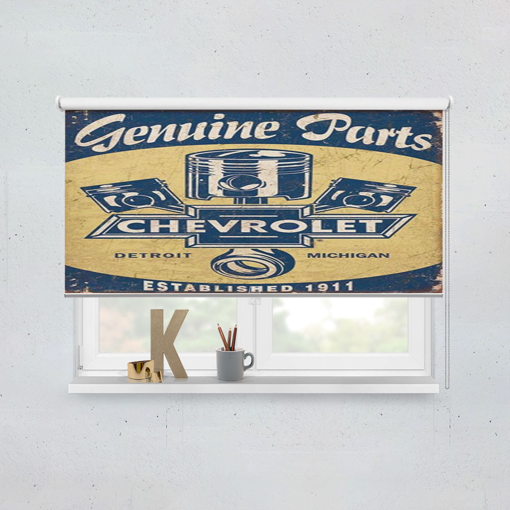 Chevy Retro Car Poster Window Roller Blinds Shades
