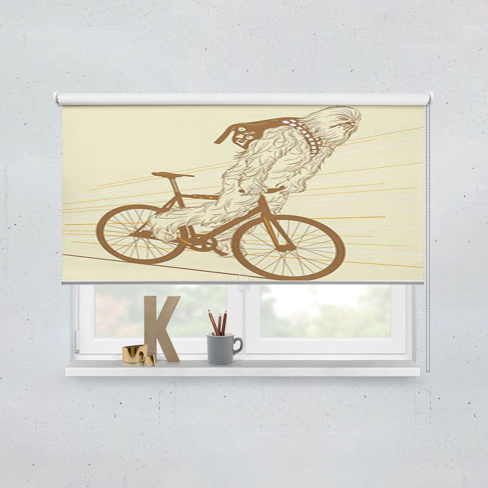 Chewbacca Biking Star Wars Window Roller Blinds Shades