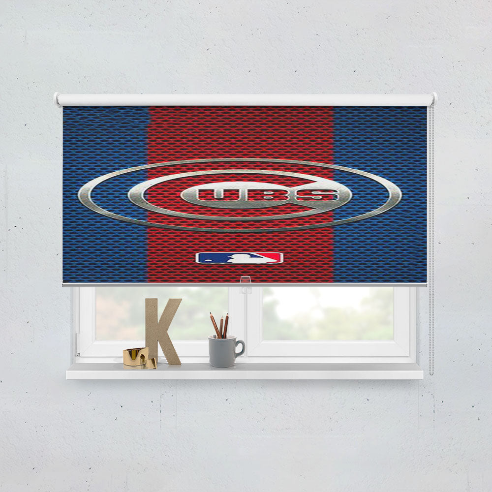 Chicago Cubs Metal Logo Window Roller Blinds Shades
