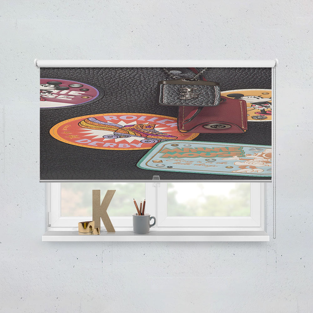 Coach Disney Patch Black Window Roller Blinds Shades