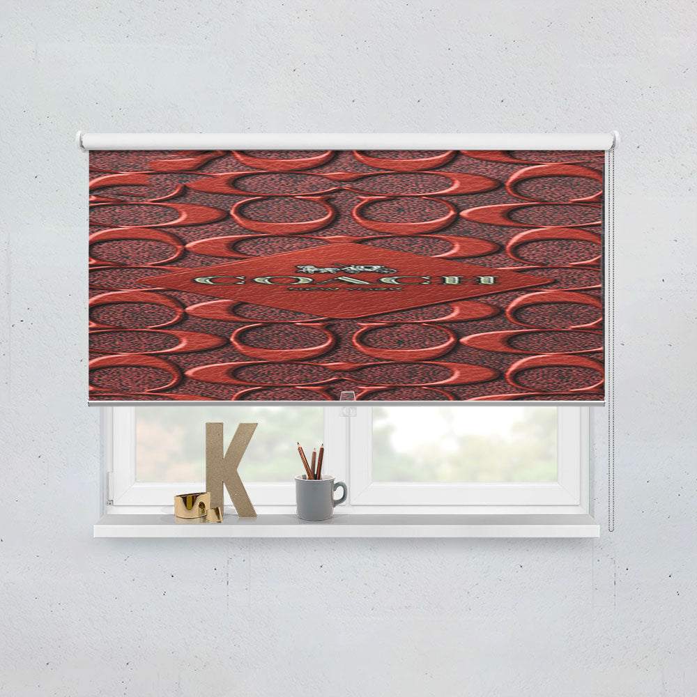 Coach New York Brown Window Roller Blinds Shades