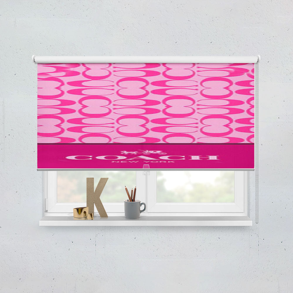 Coach New York Pink Pattern Window Roller Blinds Shades