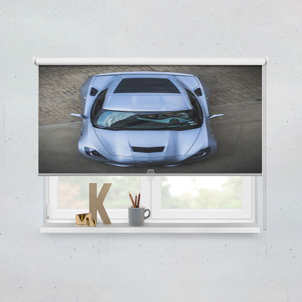 Corvette Car Logo Window Roller Blinds Shades