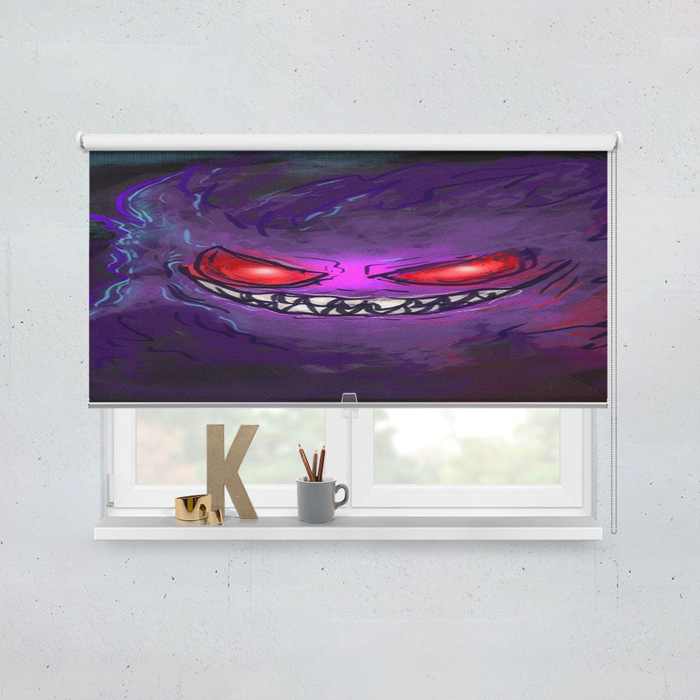 Creepy Face Gengar Pokemon Window Roller Blinds Shades