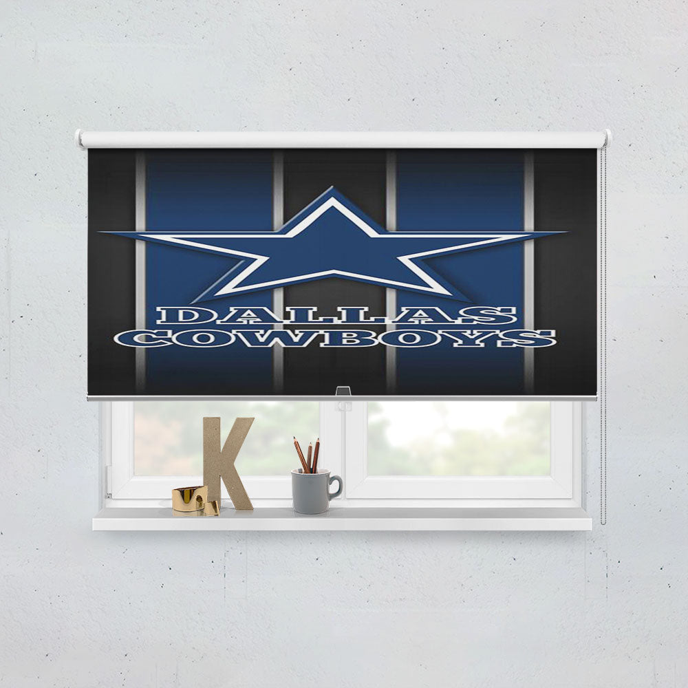 Dallas Cowboys Black Background Window Roller Blinds Shades