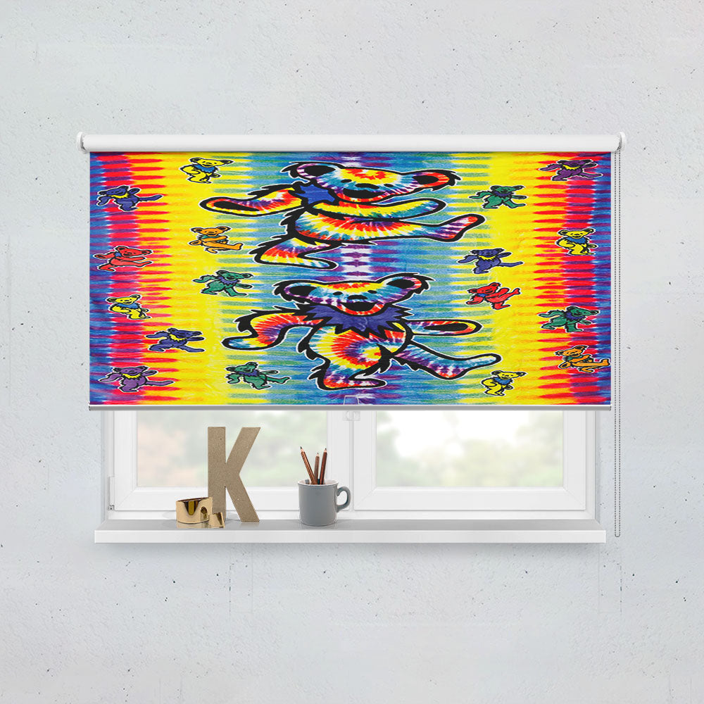 Dancing Bears Grateful Dead Colorfull Window Roller Blinds Shades