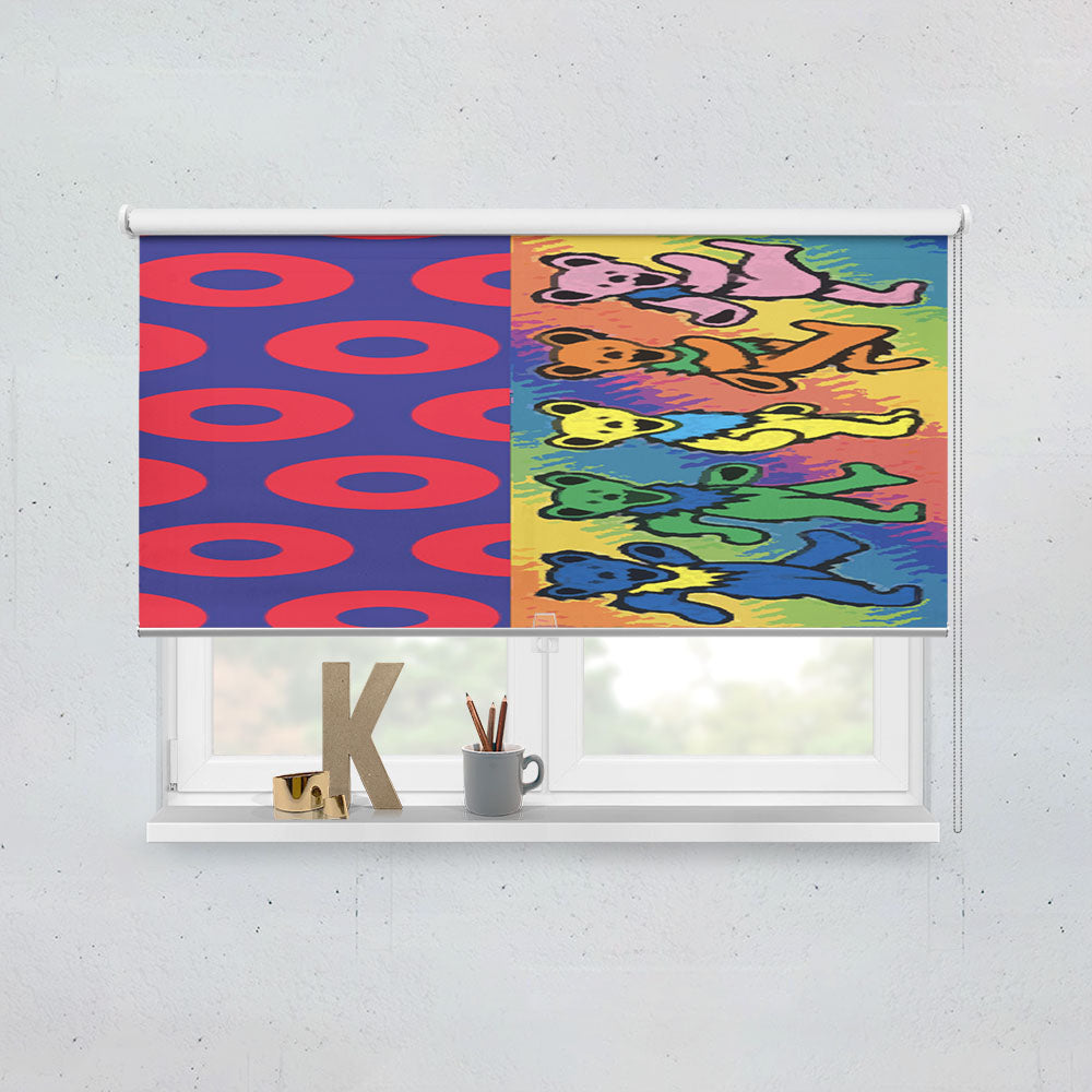 Dancing Bears Grateful Dead Window Roller Blinds Shades
