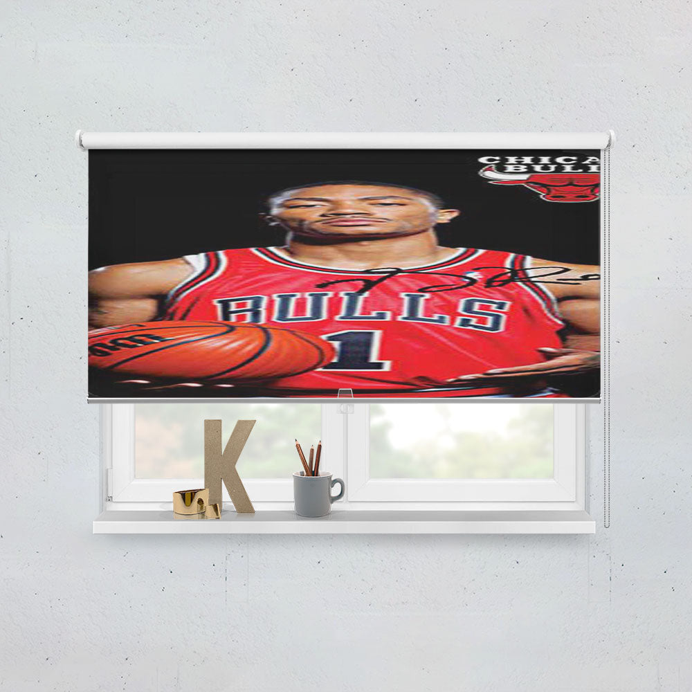 Derrick Rose Blk Bkg Window Roller Blinds Shades