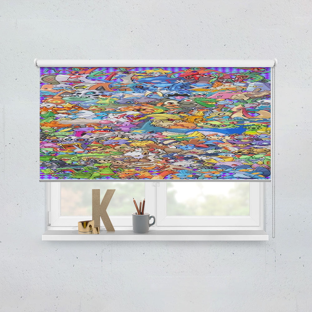 Epic Pokemon Generation 3 Cross Stitch Window Roller Blinds Shades