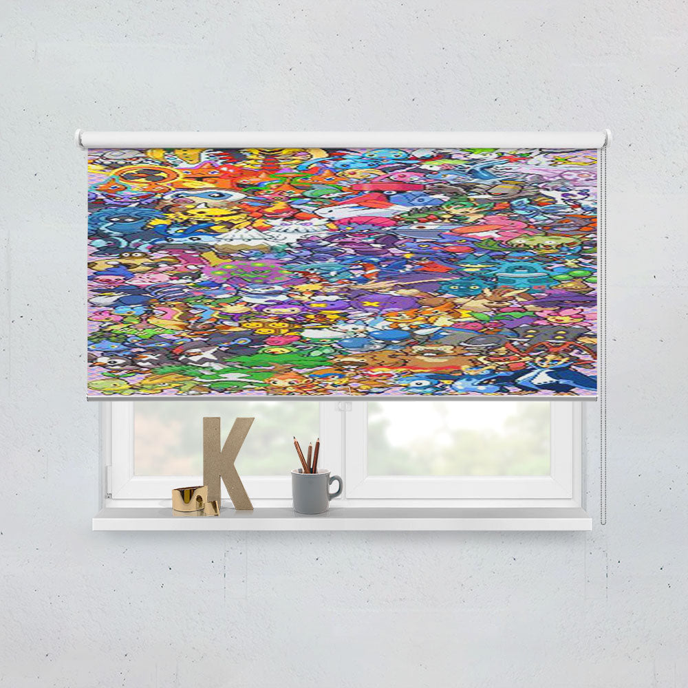 Epic Pokemon Generation 4 Cross Stitch Window Roller Blinds Shades