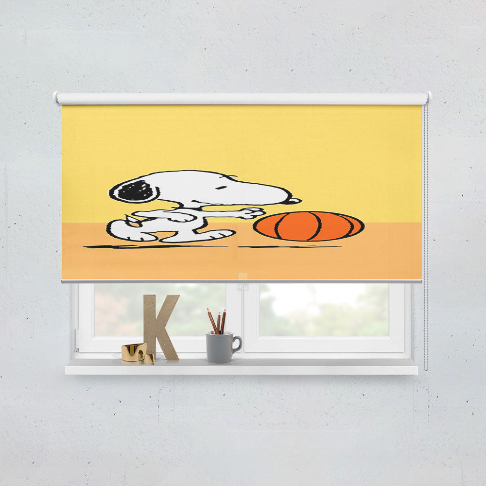 Funny Snoopy Play Basket Window Roller Blinds Shades