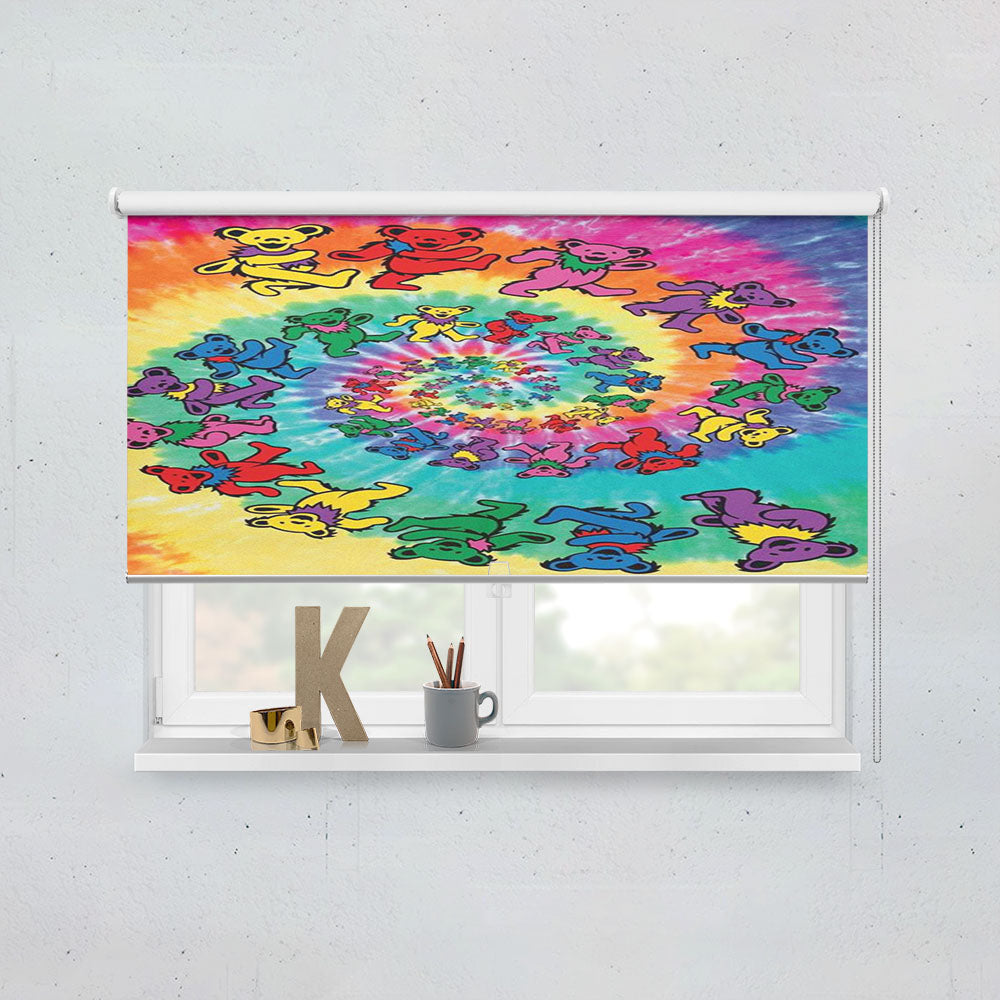 Greatful Dead Long Strange Trip It'S Been Trippy Tie Dye Window Roller Blinds Shades