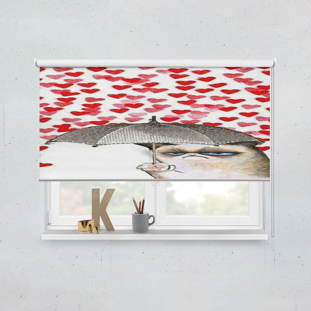 Grumpy Cat Umbrella Window Roller Blinds Shades