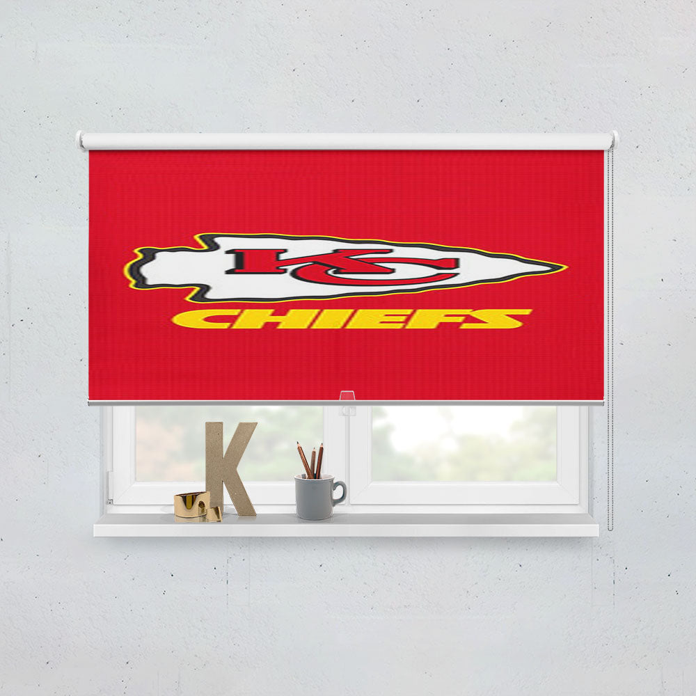 Kansas City Chiefs 4 Window Roller Blinds Shades