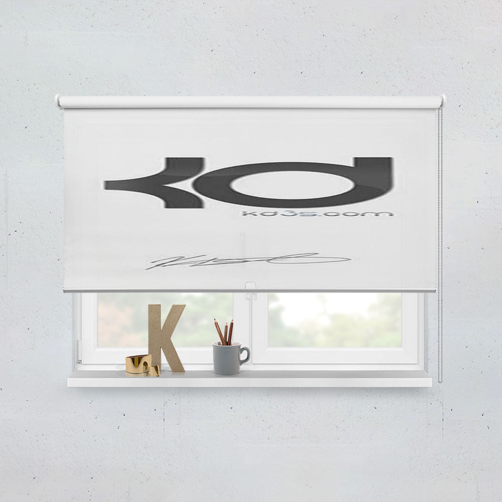 Kevin Durant Logo On Wht Window Roller Blinds Shades