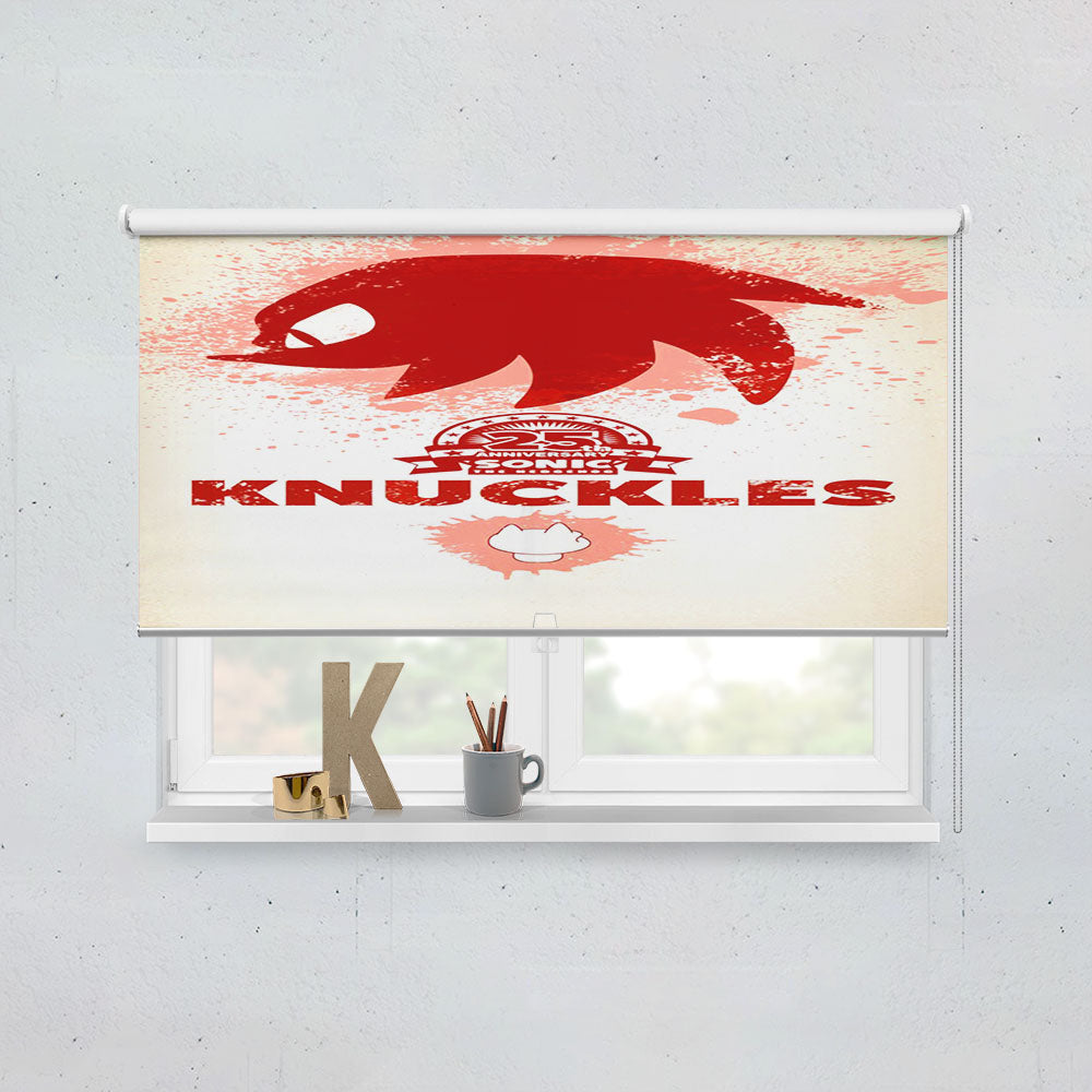 Knuckles Red Sonic Window Roller Blinds Shades