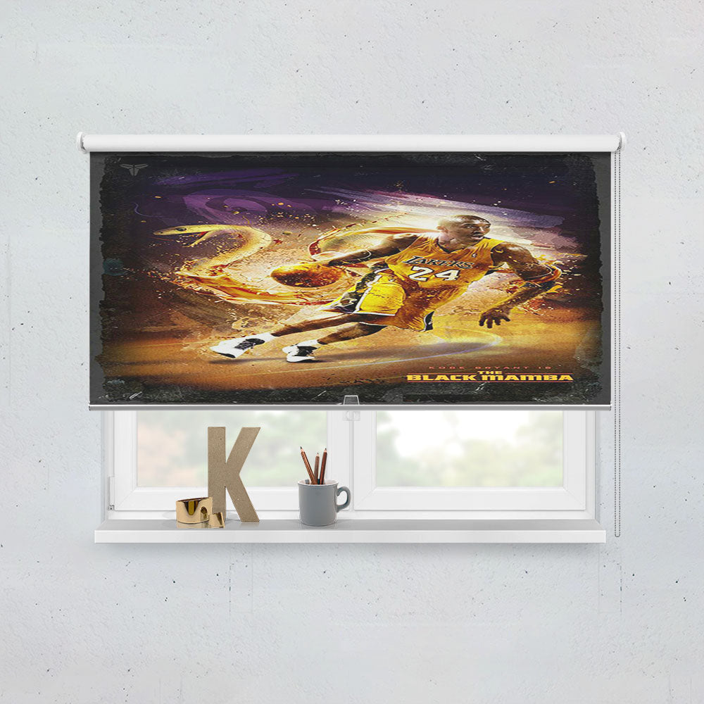 Kobe Bryant The Black Mamba Lakers Window Roller Blinds Shades