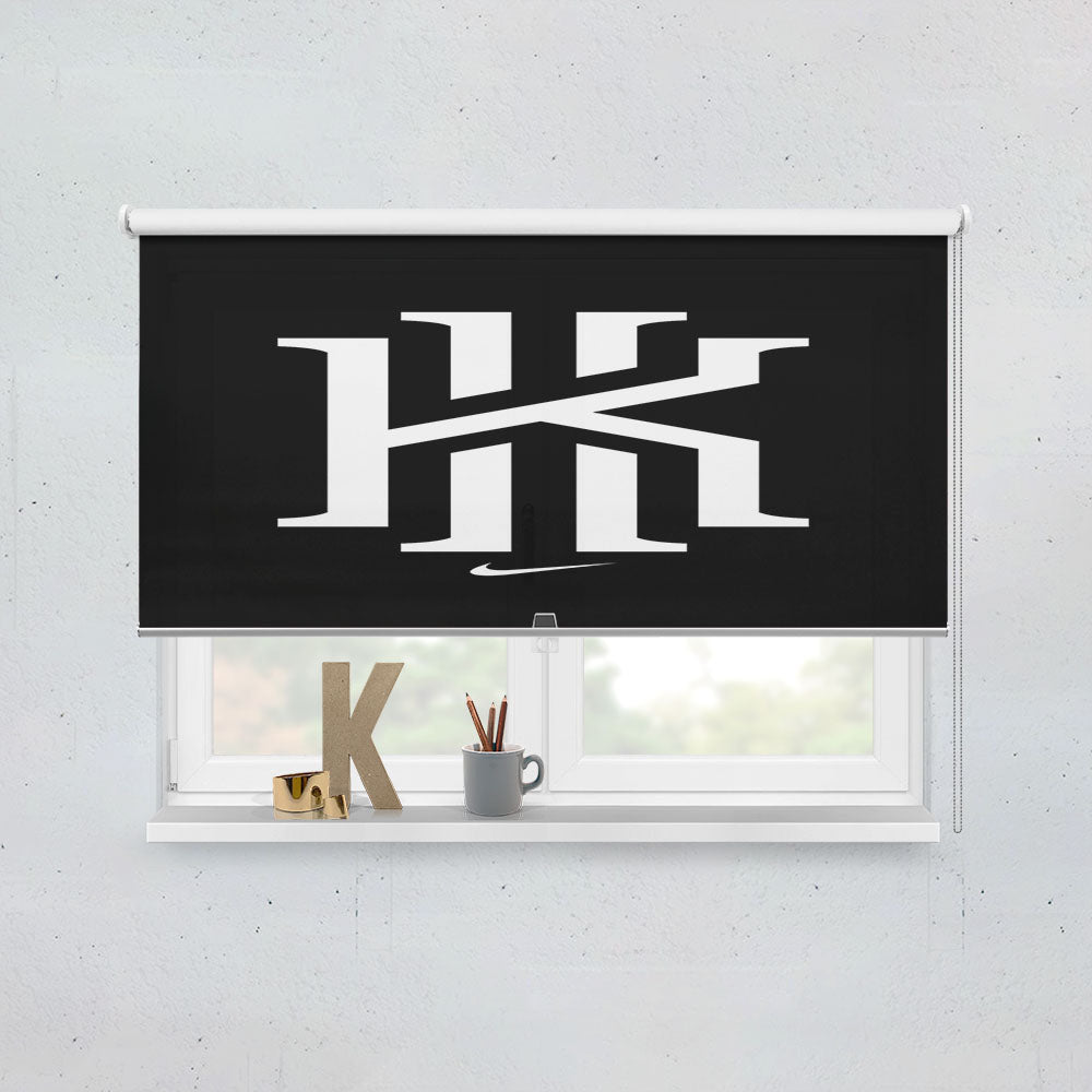 Kyrie Irving Nike Black White Logo Window Roller Blinds Shades