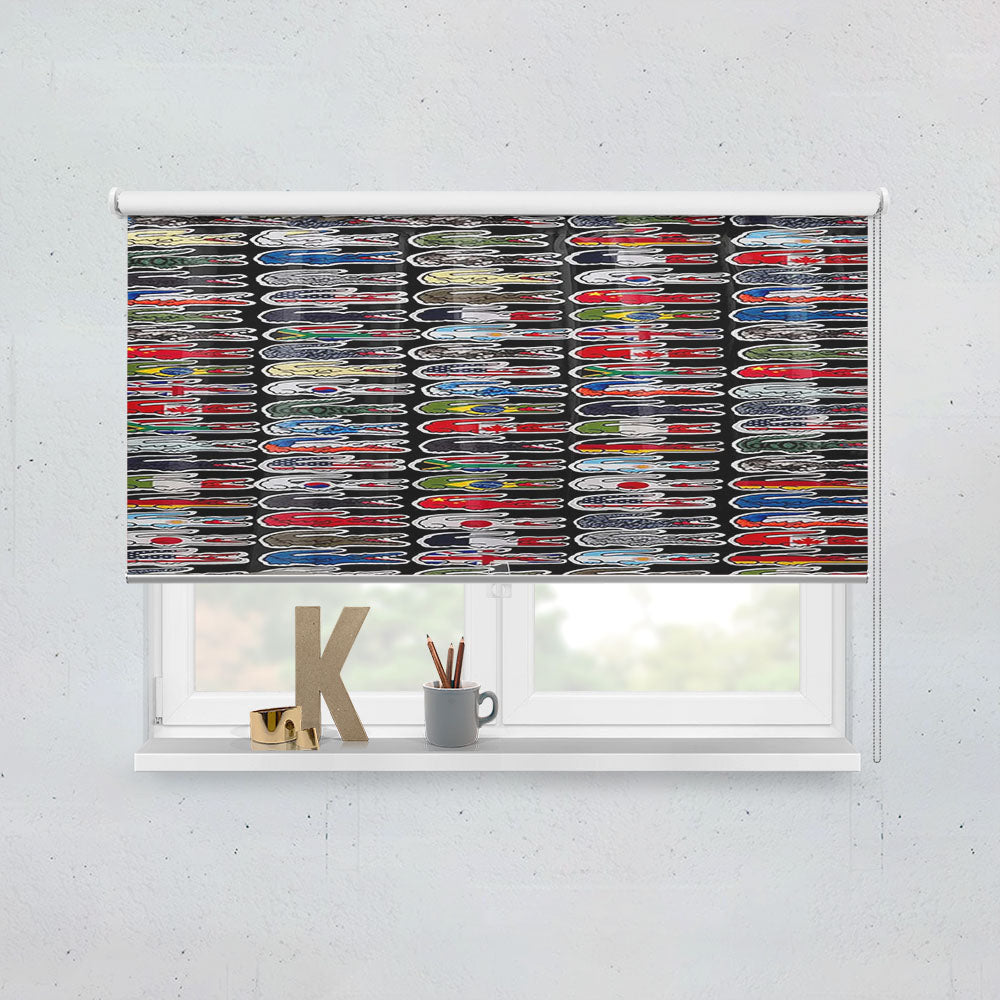 Lacoste World Flag Window Roller Blinds Shades