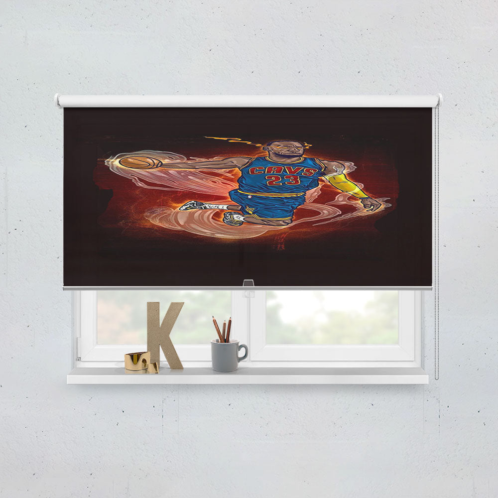 Lebron James Heat Illustration Window Roller Blinds Shades