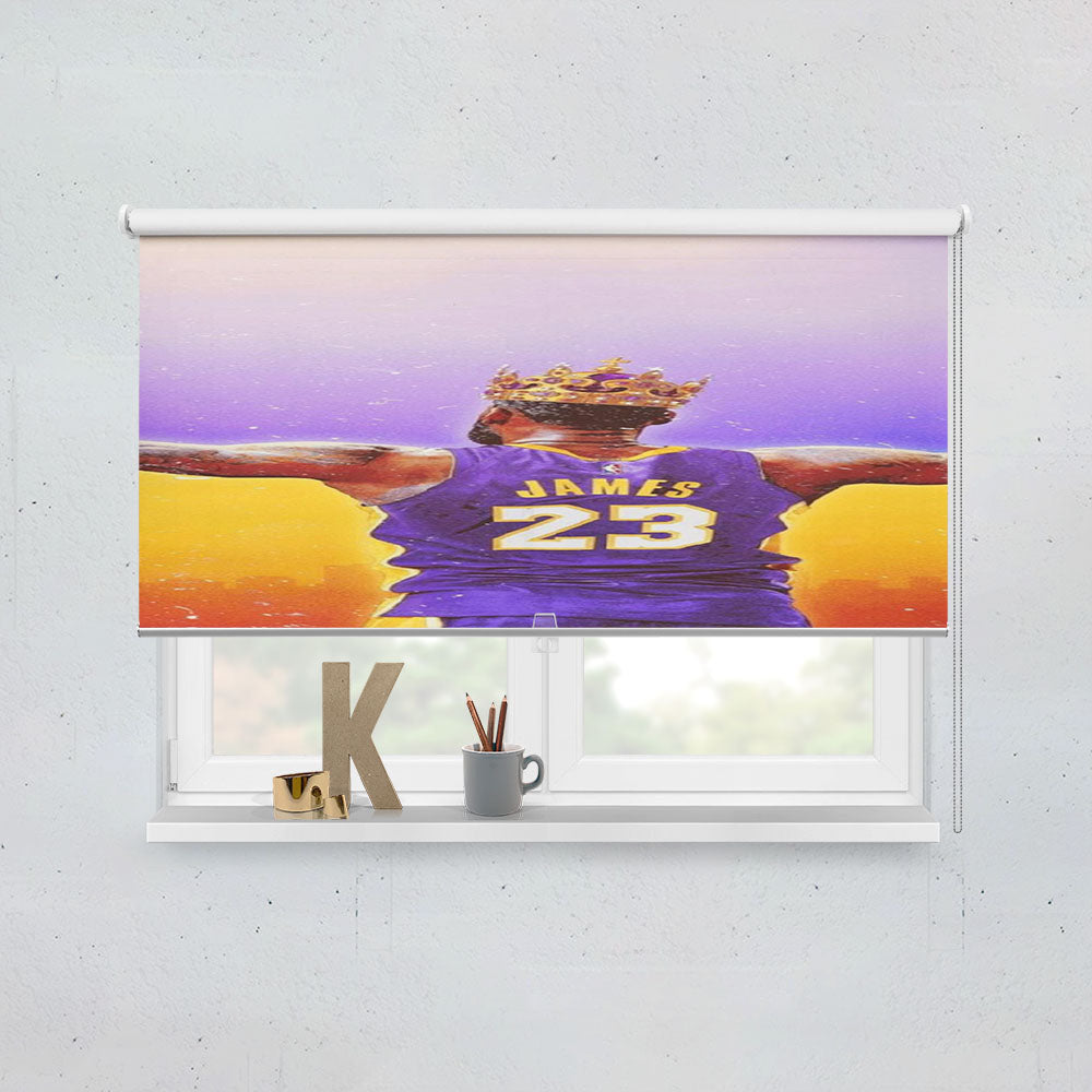 Lebron James Lakers Crown Window Roller Blinds Shades