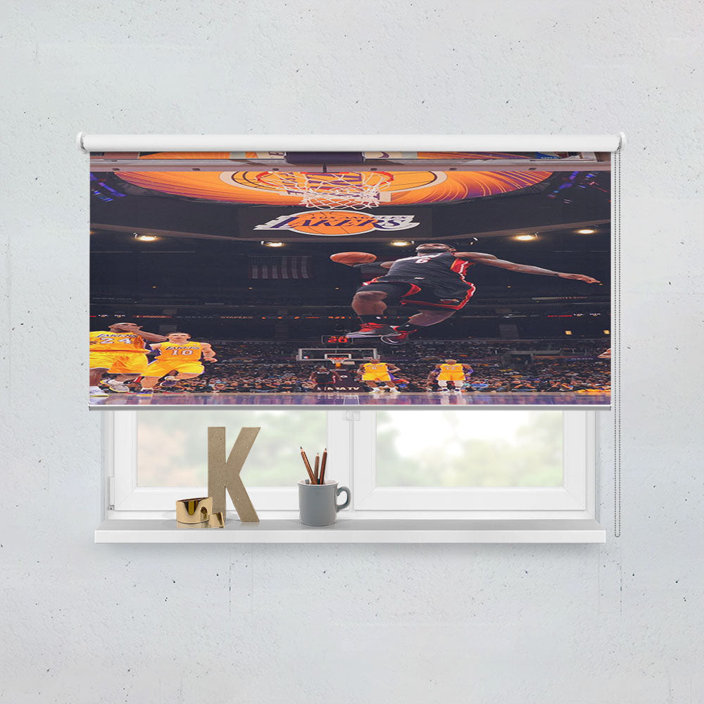 Lebron James Nba Basketball Dunk Window Roller Blinds Shades