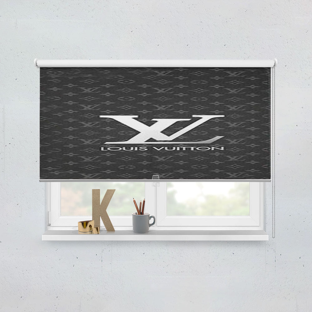 Louis Vuitton Grey Logo Window Roller Blinds Shades