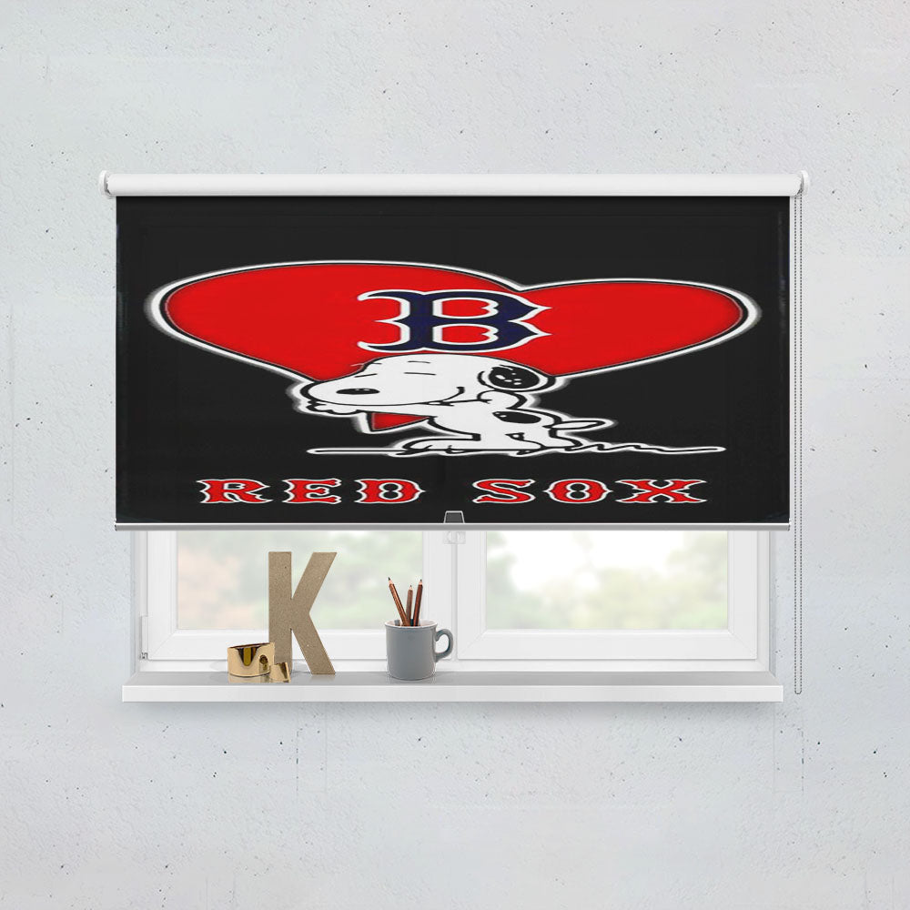 Love Boston Red Sox Snoopy Window Roller Blinds Shades