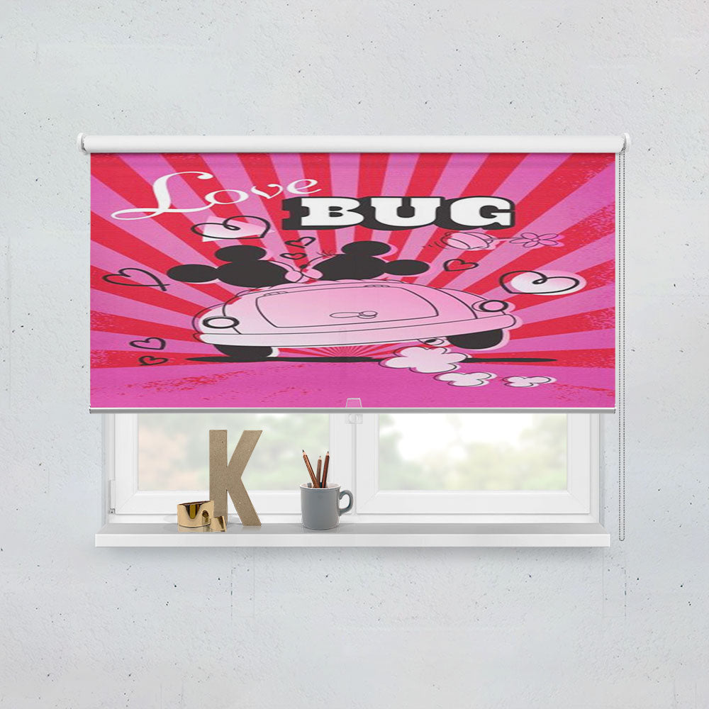 Love Bug Mickey & Minnie Window Roller Blinds Shades