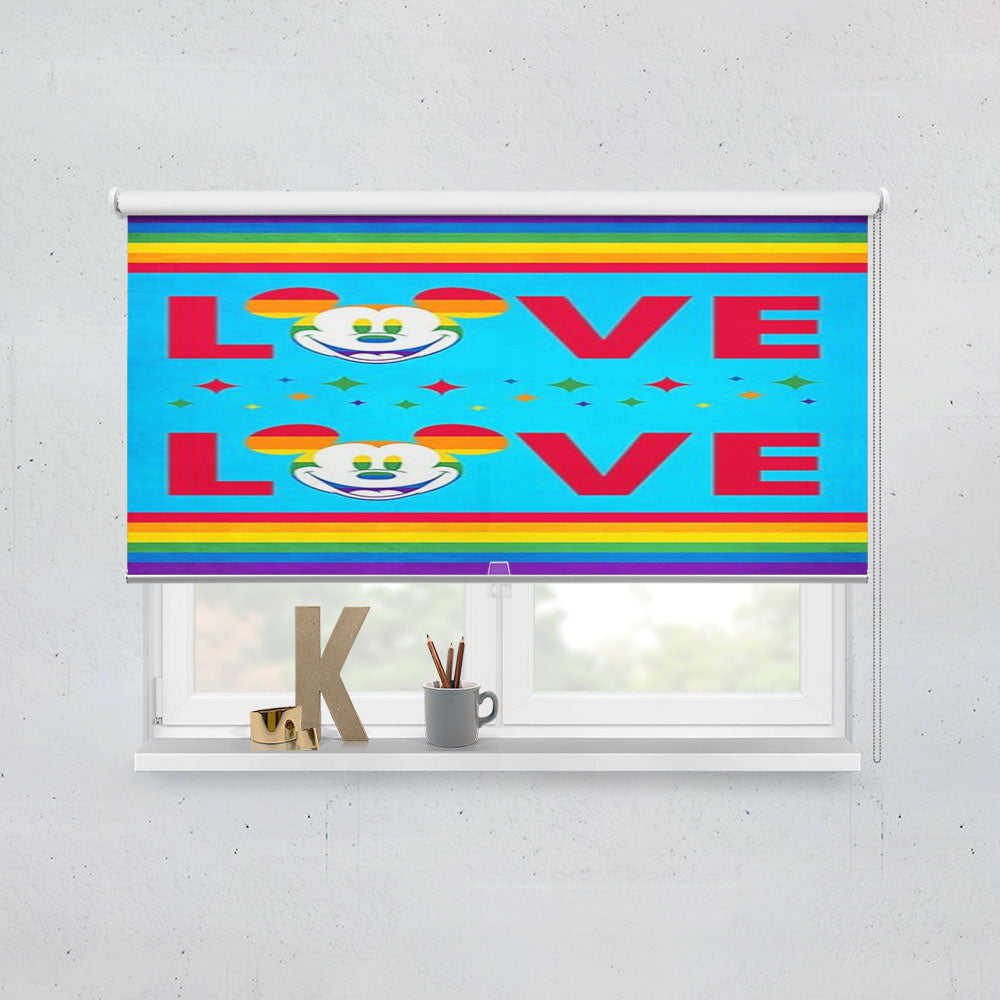 Love Is Love Pride Mickey Window Roller Blinds Shades