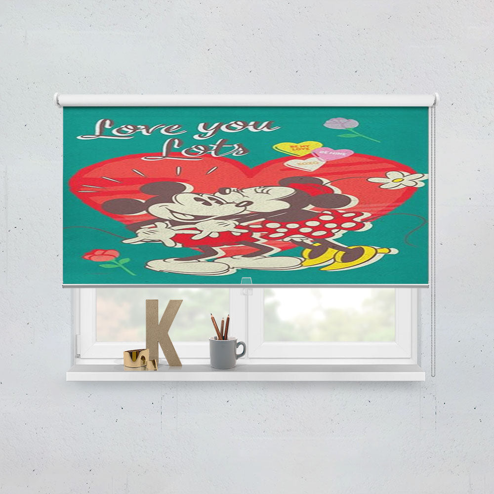Love You Lots Mickey & Minnie Window Roller Blinds Shades