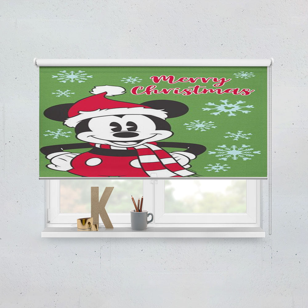 Merry Christmas Mickey Window Roller Blinds Shades