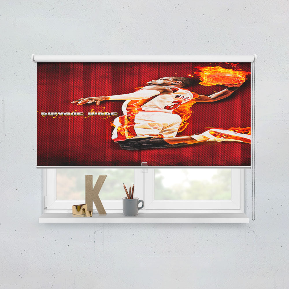Miami Heat Dwyane Wade Window Roller Blinds Shades