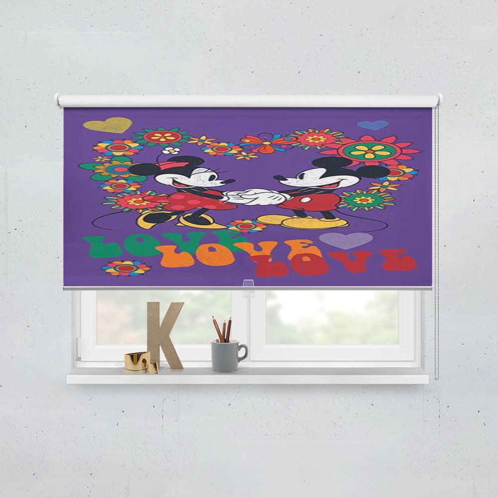 Mickey & Minnie Love Smooch Window Roller Blinds Shades