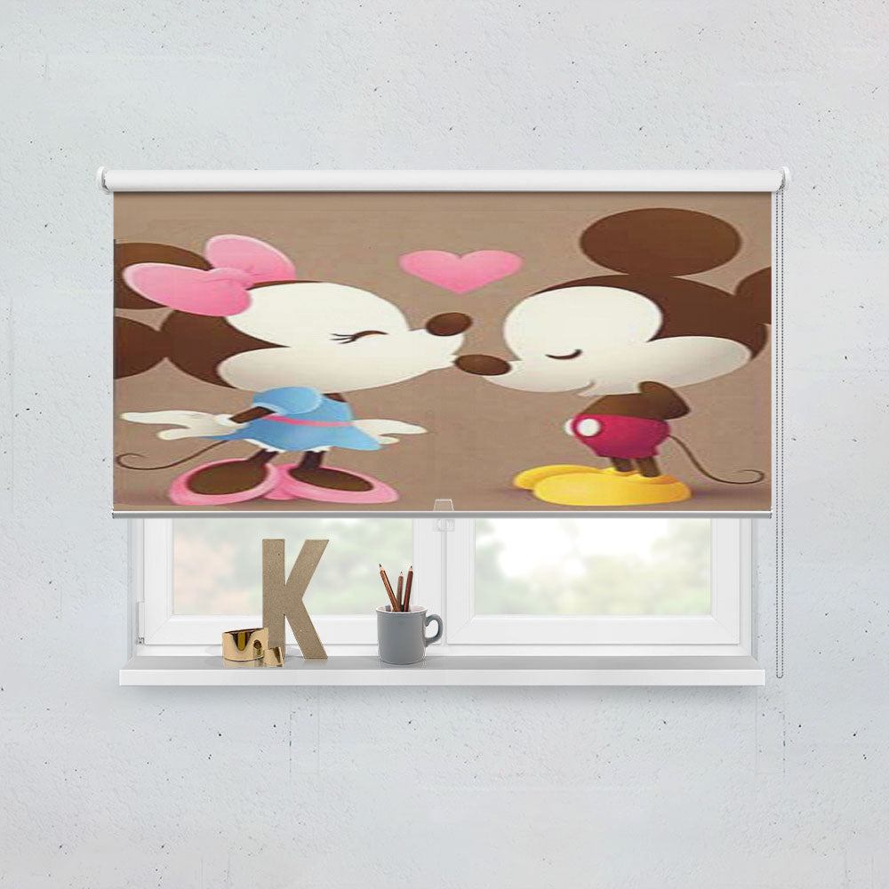 Mickey And Minnie Kiss Sepia Window Roller Blinds Shades