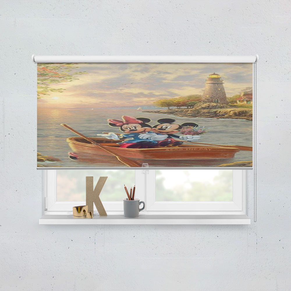 Mickey And Minnie Lighthouse Cover Window Roller Blinds Shades