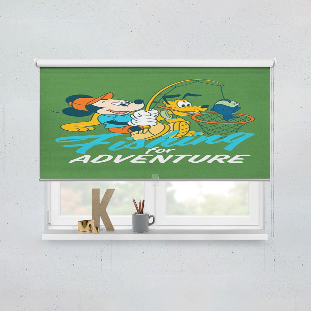 Mickey Fishing For Adventure Window Roller Blinds Shades