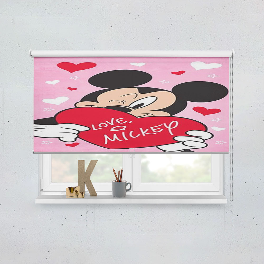 Mickey Heart You Window Roller Blinds Shades